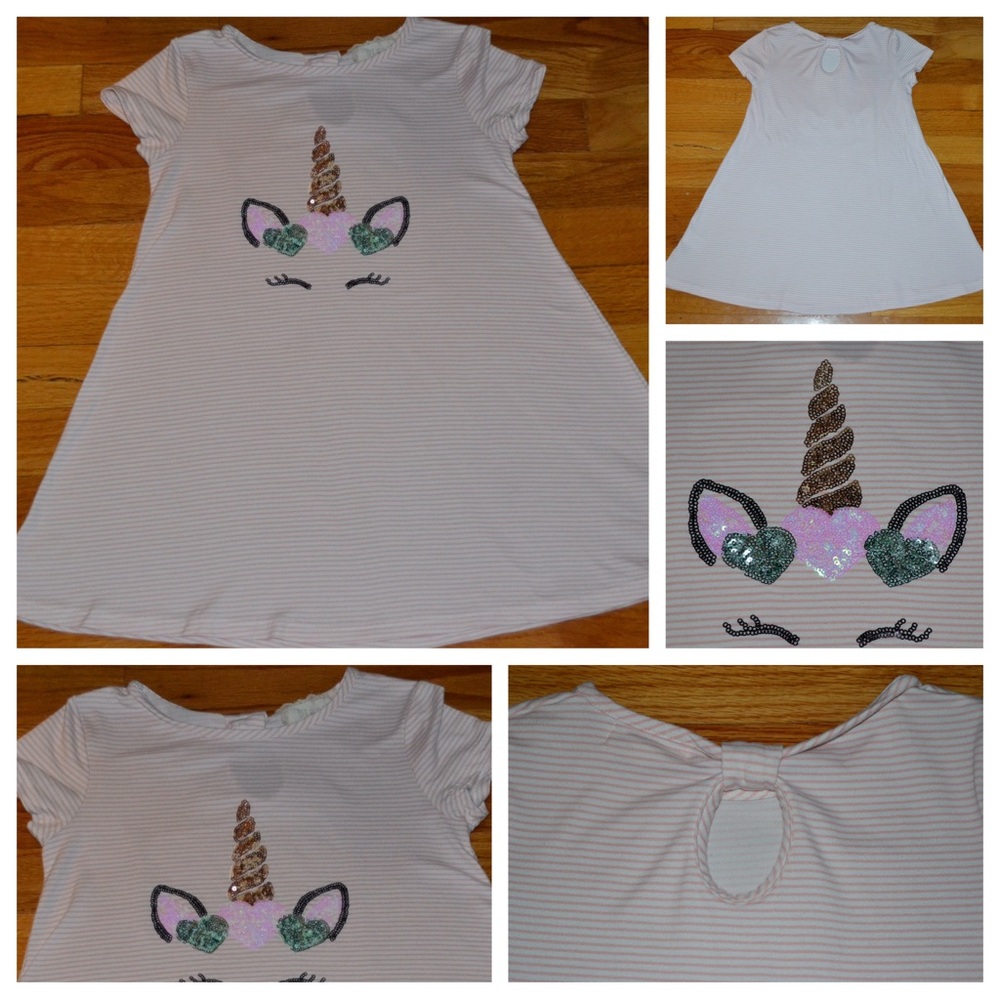 Youth girls btween sequin unicorn dress, size 5